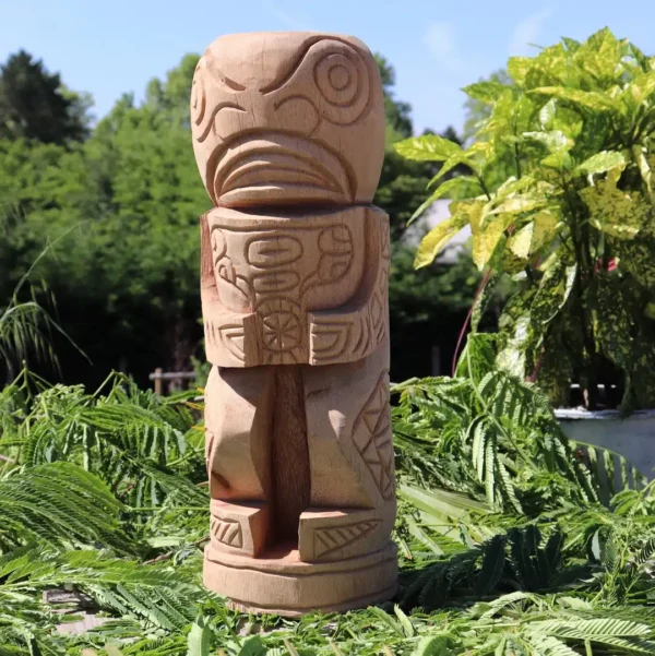 Totem tiki Polynésie en bois de cocotier 50cm – Morea