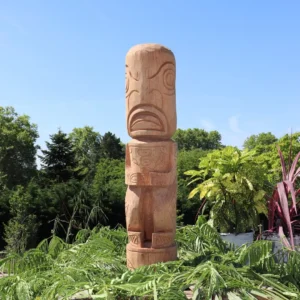 Statue de jardin – Totem tiki en bois de cocotier 100cm – Morea