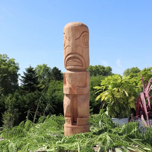 Statue de jardin – Totem tiki en bois de cocotier 100cm – Morea
