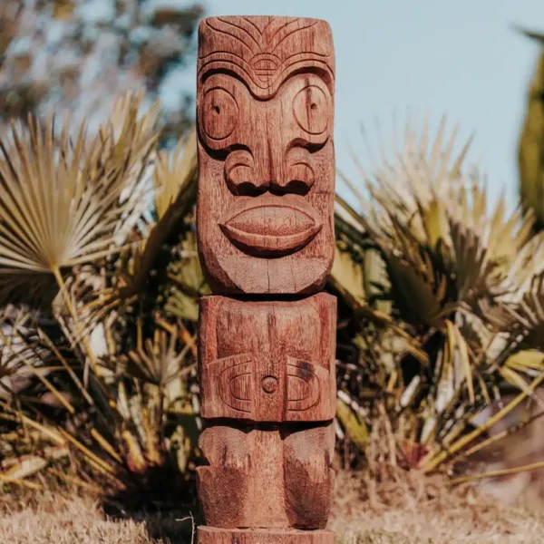 Totem tiki de Polynésie en bois de cocotier 100cm – Sumba
