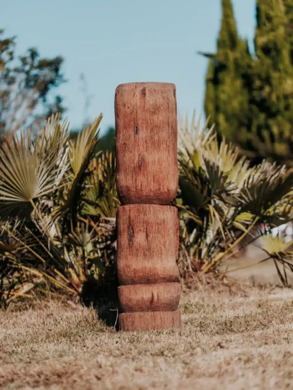 Totem tiki de Polynésie en bois de cocotier 100cm – Sumba – Image 4