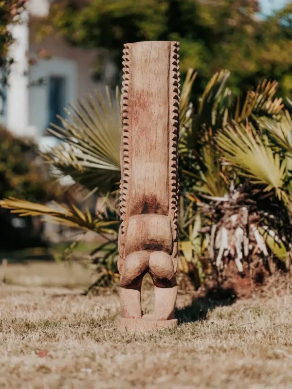 Statue de jardin – Totem tiki de Polynésie en bois de cocotier 100cm – Hawai – Image 4