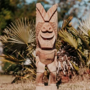 Statue tiki totem de Polynésie en bois de cocotier 100cm – Bajo