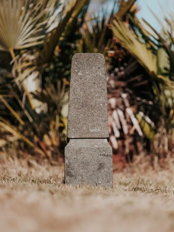 Statue de jardin extérieur île de pâques MOAI en pierre volcanique, 50 cm – Image 4