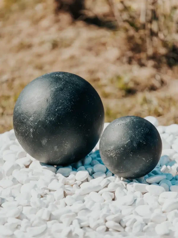 Boule Sphère Déco Jardin Massif Terrace Noir Antique Ø20/30/40/50cm – Image 3