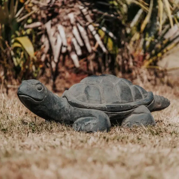 Statue tortue extérieur en pierre naturelle largeur 60cm