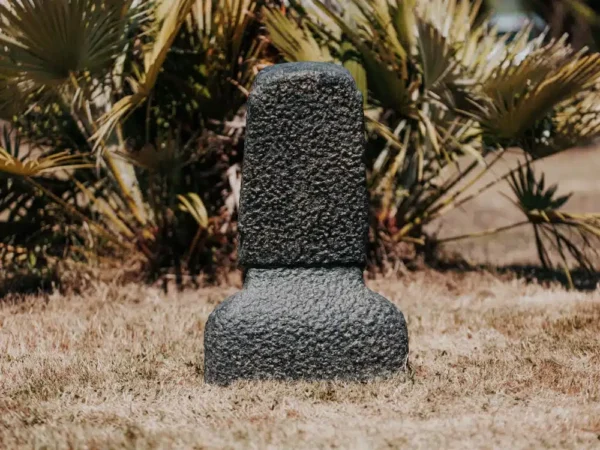 Statue de jardin ile de pâques moai extérieur noir antique 65cm – Image 3