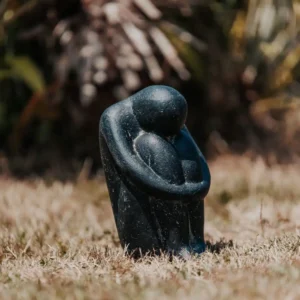 Statue de jardin Salamba Yoga Position Oeuf Noir Antique 30cm