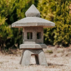 Lampe Japonaise Lanterne Pagode Statue de Jardin en Pierre Volcanique Naturelle 70cm – Kansai
