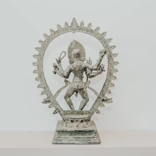 Statuette Statue Dieu Indien Déesse Kali Dansant Debout Couleur Bronze 37cm – Image 2