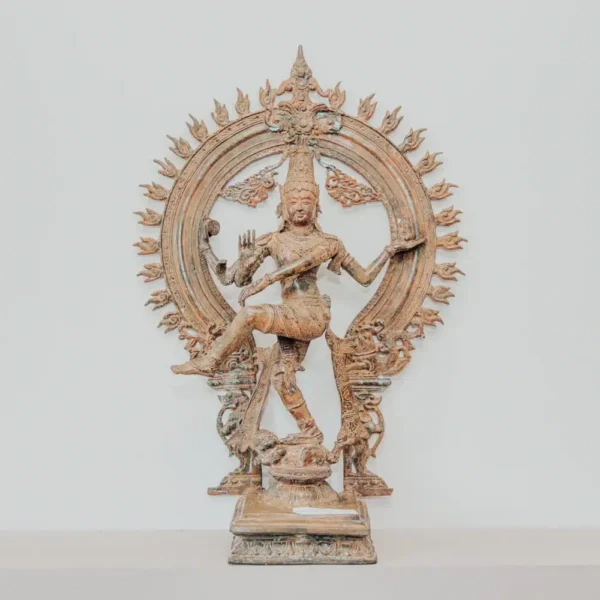 Statuette Statue Dieu indien Shiva Nataraja Dansant Debout Couleur Bronze 60cm