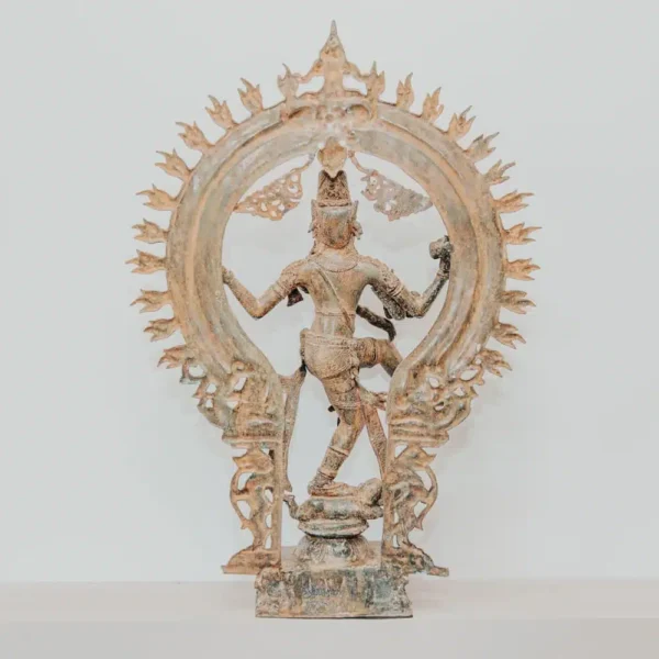 Statuette Statue Dieu indien Shiva Nataraja Dansant Debout Couleur Bronze 60cm – Image 2