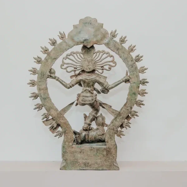 Statuette Statue Dieu Indien Shiva Nataraja Dansant Debout Couleur Bronze 60cm – Image 2