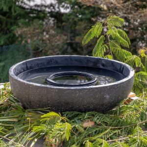 Bassin rond pour fontaine tête de bouddha noir antique 50/75/100/125cm