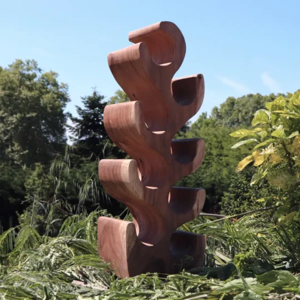 Rack Étagère Décoration pour Bouteilles de Vin en Bois Massif de Suar 70cm - Christo – Image 6