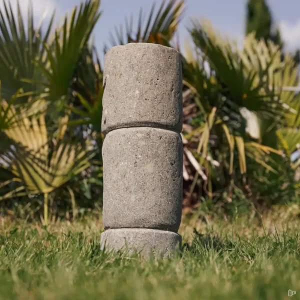 Statue Tiki, totem polynésien en pierre volcanique pour jardin extérieur – 50cm Atues – Image 3