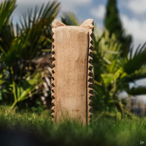 Statue Tiki, totem en bois de cocotier pour extérieur – 50cm Sumbawa – Image 3