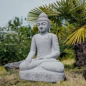 Bouddha assis position mudra en pierre naturelle premium 100 cm