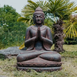 Bouddha assis zen en pierre naturelle premium – 100cm