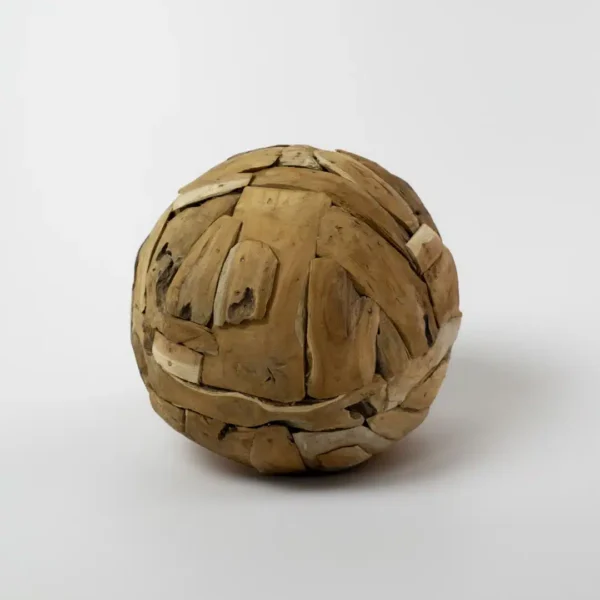 Boule déco jardin en bois de teck massif Ø20/30/40/50/60cm – Image 6