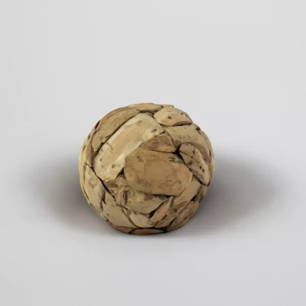 Boule déco jardin en bois de teck massif Ø20/30/40/50/60cm – Image 5