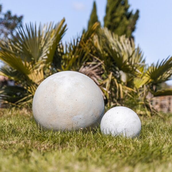 Boule Sphère Déco Jardin Massif Terrace Blanc Antique Ø20/30/40/50cm