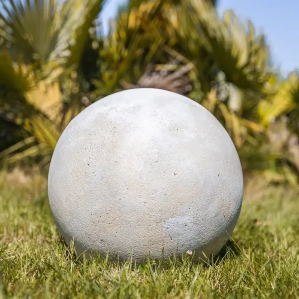 Boule Sphère Déco Jardin Massif Terrace Blanc Antique Ø20/30/40/50cm – Image 2