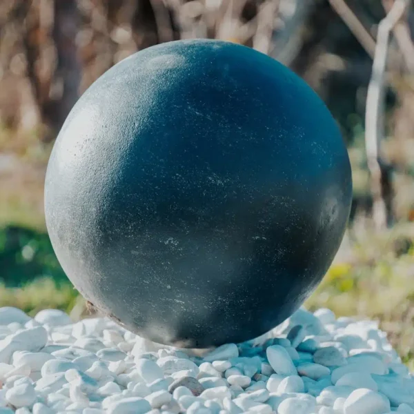 Boule Sphère Déco Jardin Massif Terrace Noir Antique Ø20/30/40/50cm – Image 4