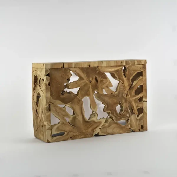 Console en bois massif de teck naturel 120cm – Miniou