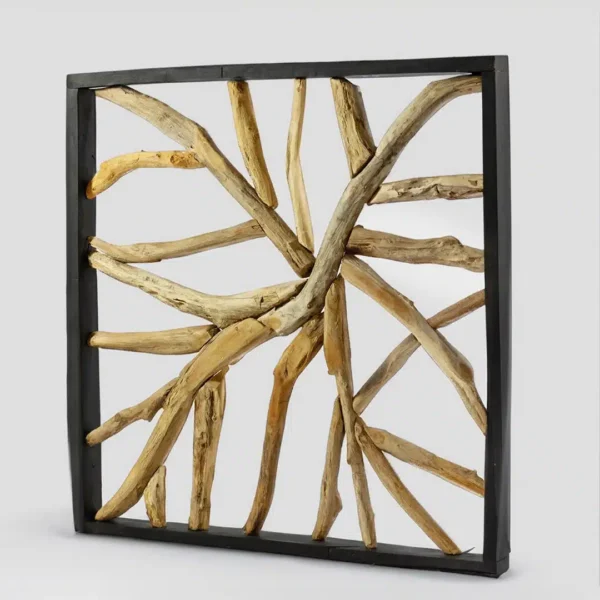 Cloison de séparation en bois de teck naturel 140 x 140cm – Kaï
