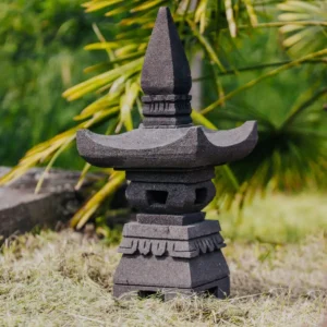 Lampe Japonaise Lanterne Pagode Statue de Jardin en Pierre de Lave 60cm – Shokawa