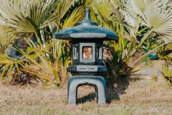 Lanterne Lampe de Jardin Pagode Japonaise Chinoise Noir Antique 70cm – Kansai – Image 2
