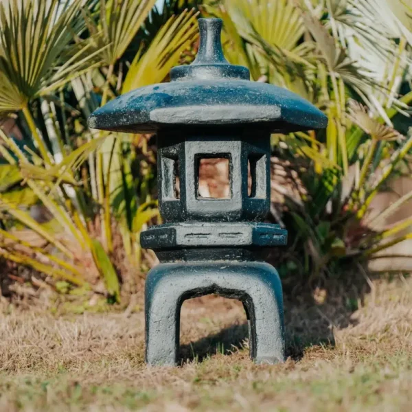 Lanterne Lampe de Jardin Pagode Japonaise Chinoise Noir Antique 70cm – Kansai – Image 3