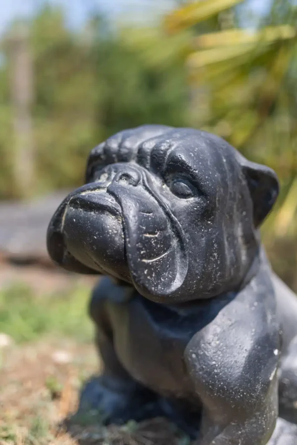 Statue de jardin petit bouledogue français 41cm – Image 2