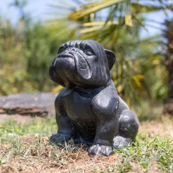 Statue de jardin petit bouledogue français 41cm