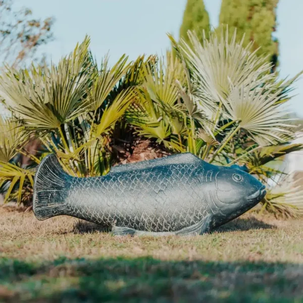 Statue de jardin poisson carpe koi japonaise longueur 107cm – Image 3