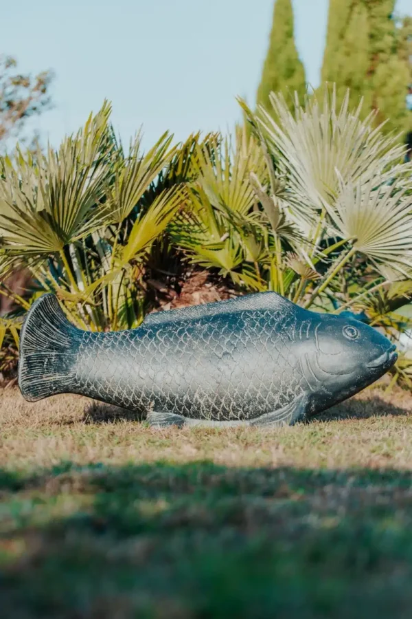 Statue de jardin poisson carpe koi japonaise longueur 107cm – Image 4
