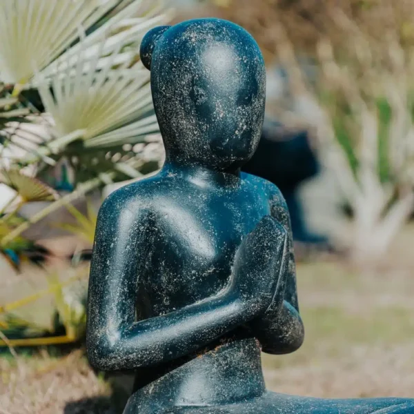 Statue de jardin Salamba Yoga Position Sukhasana Gratitude 82cm – Image 2