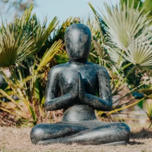 Statue de jardin Salamba Yoga Position Sukhasana Gratitude 82cm