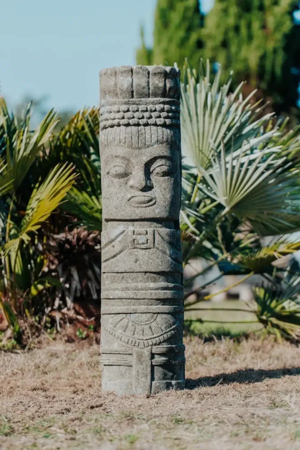 Statue de jardin – totem tiki de Polynésie en pierre volcanique 100cm – Inca – Image 3