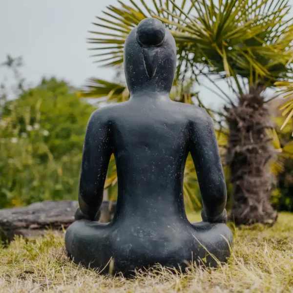 Statue de jardin Salamba Yoga Position Sukhasana Main sur les Genoux 83cm – Image 4