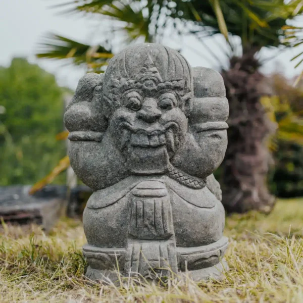 Statue Ganesh assis en pierre naturelle 50cm – Image 4