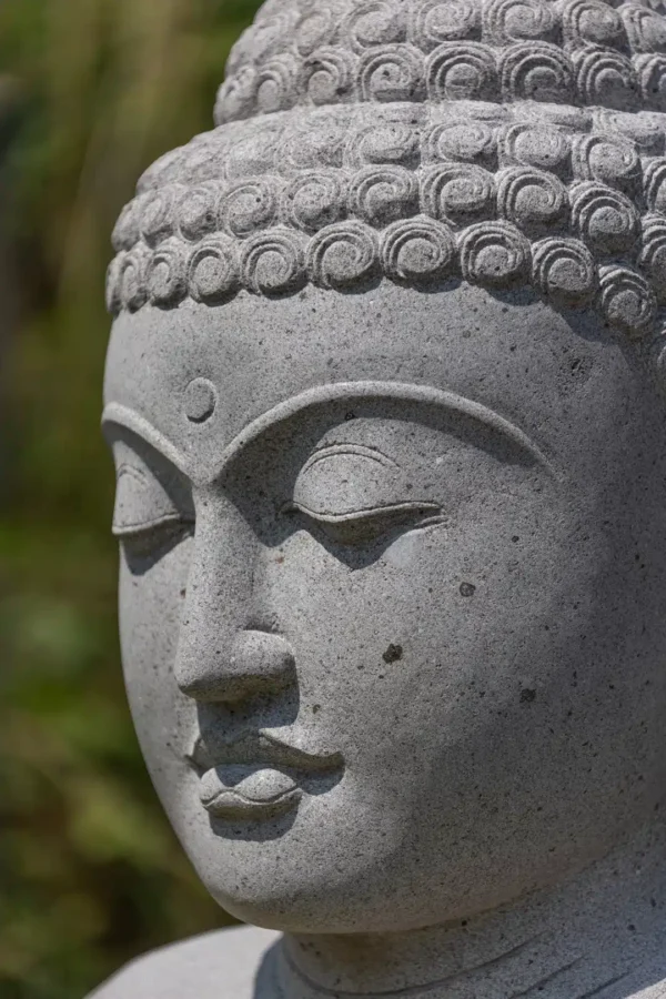 Buste de Bouddha en pierre naturelle premium 80 cm – Image 2