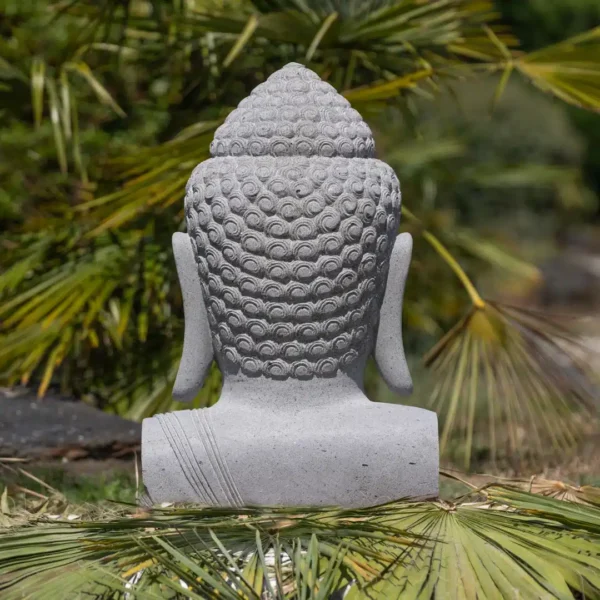 Buste de Bouddha en pierre naturelle premium 80 cm – Image 3