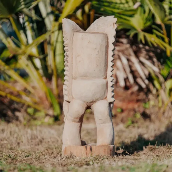 Statue tiki totem de Polynésie, en bois de cocotier 50cm – Bajo – Image 4