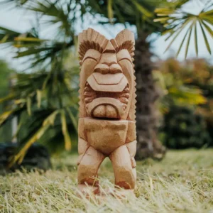 Statue de jardin – totem tiki Polynésie en bois de cocotier 50cm – Timor