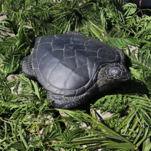 Statue de jardin tortue de mer noir antique 67cm