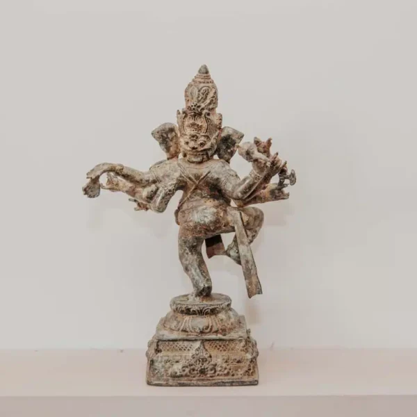 Statuette Statue Ganesh Debout Dansant Couleur Bronze 31cm – Image 2