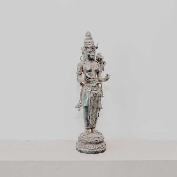 Statuette Statue Déesse Devi Tara Couleur Bronze 29cm
