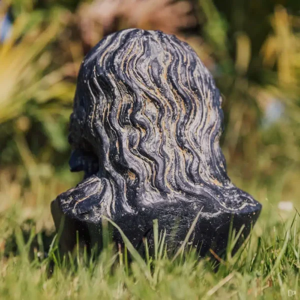Statue buste de Marianne en noir, jardin extérieur et intérieur – 30 cm – Image 2